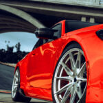 Custom drilled wheels showing precise bolt pattern holes machined in blank wheel for vehicle fitment