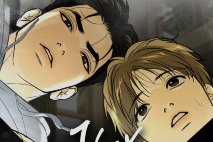 Jinx VyManga reading interface showing BL manhwa chapter selection and navigation menu on mobile device