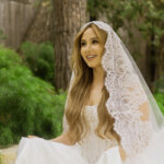 Catherine Paiz in wedding dress outdoors representing her net worth and financial success from YouTube career