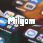 Milyom digital platform concept showing mobile app icons on smartphone screen