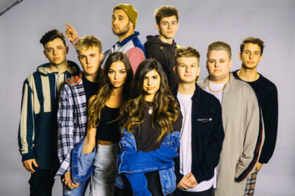 Team 10 Members group photo showing Jake Paul and original creators from 2016 influencer house