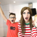 SIS vs BRO Net Worth infographic showing Karina and Ronald Kurzawa YouTube channel earnings and revenue sources