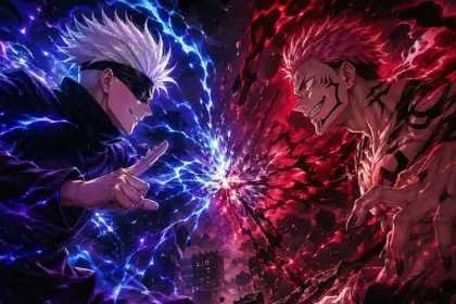 Gojo vs Sukuna: face-off Satoru Gojo and Ryomen Sukuna clashing in Jujutsu Kaisen