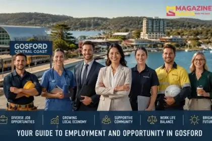 Gosford employment job market overview showing Central Coast NSW city centre and business district