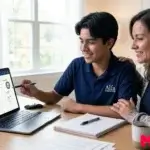 Schoology Alfa Fundacion dashboard showing student assignments and grades