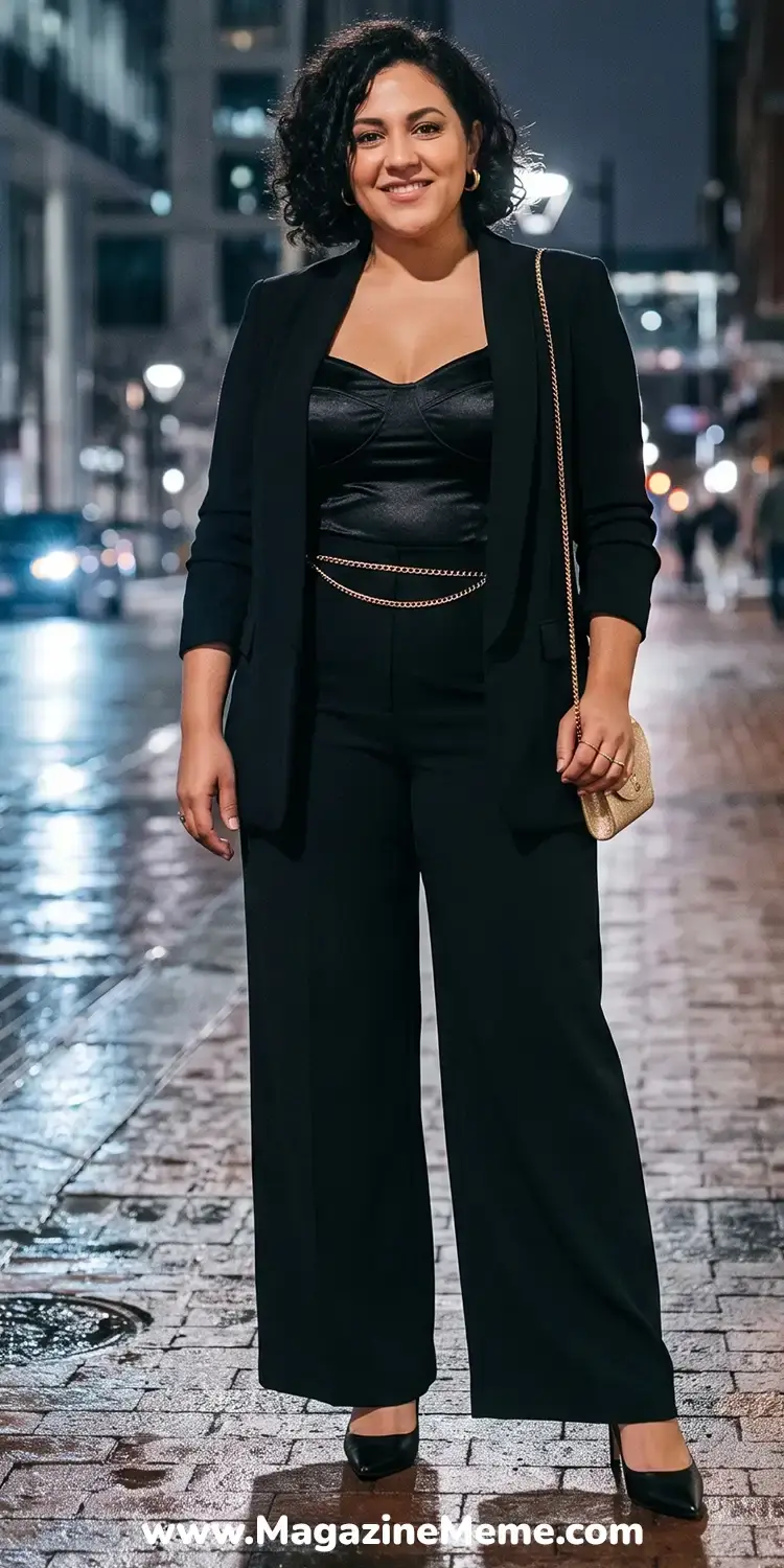 All Black with a Structured Blazer