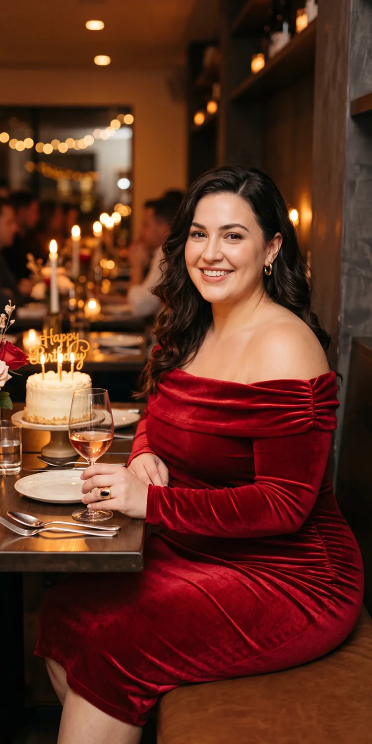 Deep Red Velvet Ruched Bodycon With Off-The-Shoulder Sleeves
