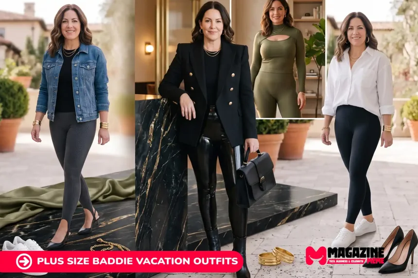 18 Plus Size Baddie Leggings Outfits for Women Over 40