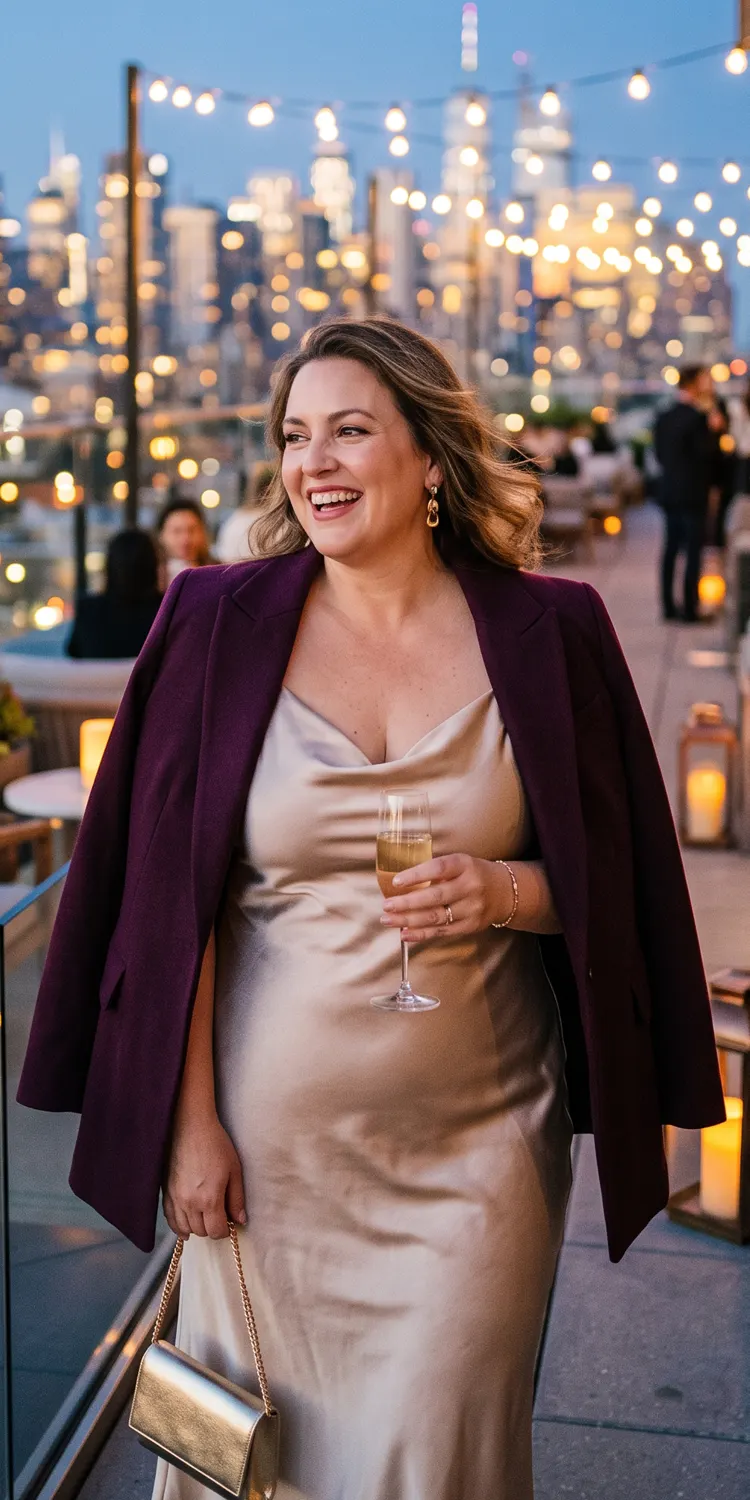 Pair a Bias-Cut Satin Slip with Structured Outer Layers