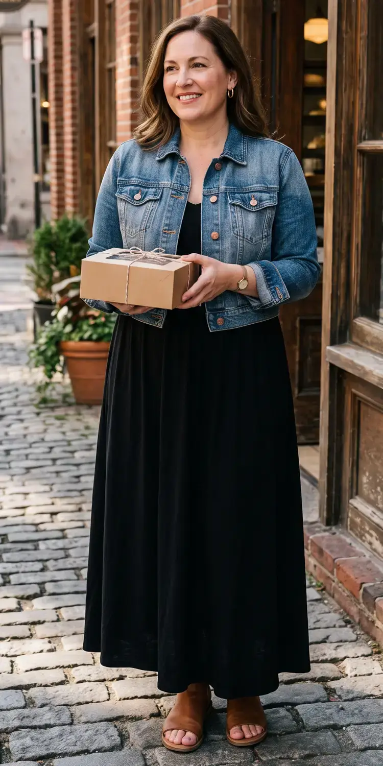 Cropped Denim Jacket that Hits at the Natural Waist