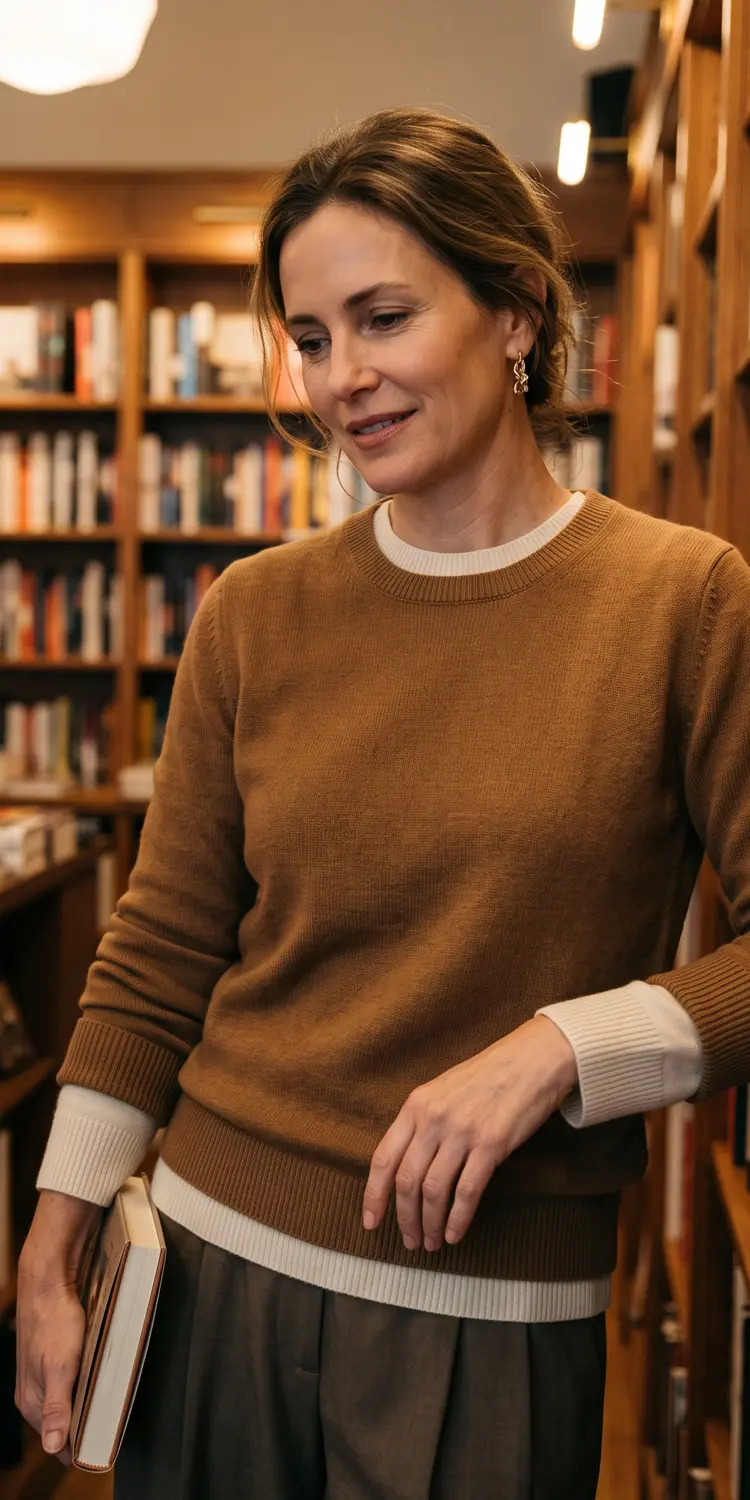 Double Up Thin Merino Knits Instead of Wearing One Coarse Cable Sweater