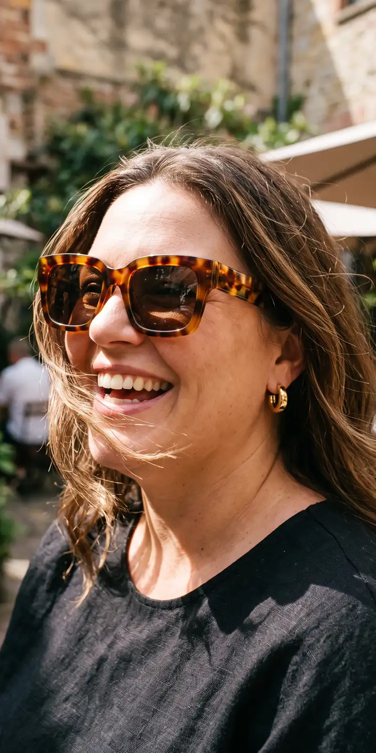 Oversized Square Tortoiseshell Sunglasses